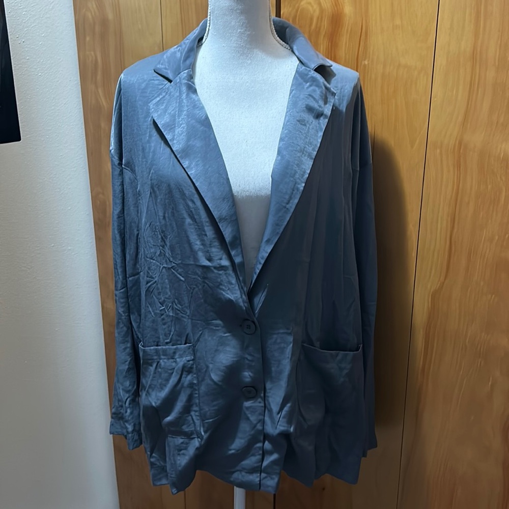 ✨✨NWT Princess Polly Amber Oversized Blazer Grey Lightweight S/M
